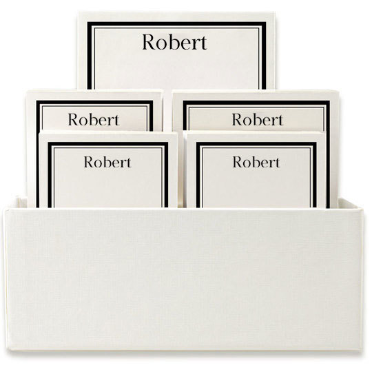 Santa Monica Notepad Set in White Holder